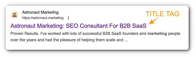 Step 1: Give your main page an SEO-friendly title tag